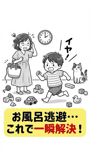 子供がお風呂に入らない！そんな時はコレ！ #育児 #育児漫画