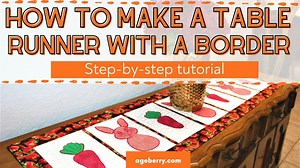 How to make a table runner with a border/step-by-step sewing tutorial