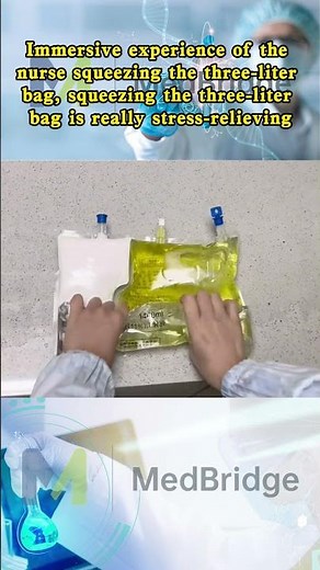 Immersive experience of the nurse squeezing the bag, squeezing the bag is really relieving.