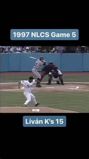 Miami Stadium | OTD 10.12.1997 NLCS Game 5 @ JRS FLA Marlins rookie Liván Hernandez K's 15 Braves during a complete-game dub (143 pitches) in what... | Instagram