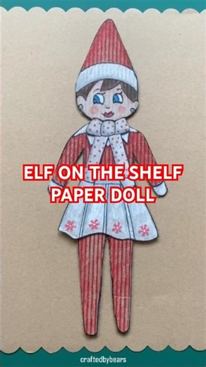 Elf on the shelf dress up doll #crafttutorial #christmas #diycraftideas #elfontheshelf #paperdoll