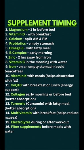 Supplement Timing: When to Take Each Supplement for Maximum Effect