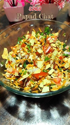 Spice Papad Chat || #food #recipe #shorts #viral