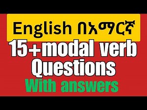 15+ modal verb questions with answers