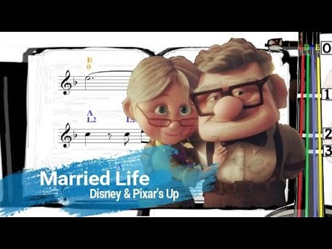 Married Life | Disney & Pixar's Up | Violin SHEET MUSIC [With Fingerings] [Level 3]