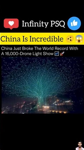 Watch 16,000 Drones Dance in China’s Record-Breaking Show #shorts #china #drone #technology #science