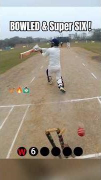 BOWLED & Super SIX ! 🏏🔥🙆🏻‍♂️#shorts #viratkohli #gopro #explore #sundaycricket #friends #viral