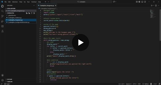 #internship #python #projects #hangman #learningbydoing #codingjourney | Kashish Vadnere