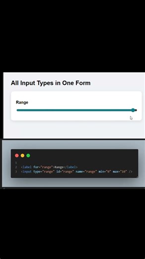 Input Types part-5 Range | html | Project Funda #projectfunda