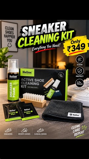 👟 Sneaker Cleaning Kit Under ₹349! 🔥 | Helios Active Shoe Care Kit #shorts #unboxing #helios