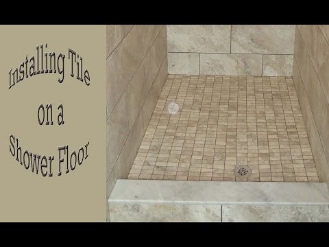How to install a mosaic tile on a shower floor.