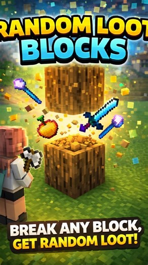 Breaking ANY Block Gives OP Loot 😱 | Minecraft Random Loot