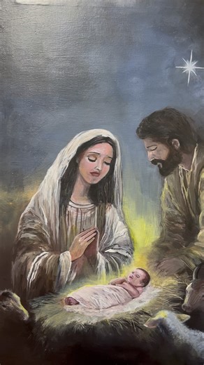 “The Birth of Baby Jesus | A Peaceful Nativity Drawing”