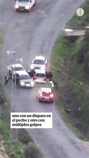 Momento de la detención en plena carretera del fugitivo que asesinó a dos personas en 2019