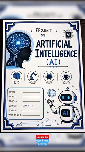 “AI School Project 🤖 | Easy Computer File Idea 💡#shortvideo #viral #subscribe #ai #project #school