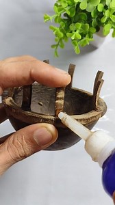 How to make a coconut shell pen stand✒️ #coconutshellcraftideas #coconutshellideas #coconutshellflowervase #coconutshellcraft #masterideas #coconutshellproduct #ideas #craft #diy | Master Ideas