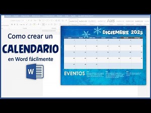 📅Como crear un CALENDARIO en Microsoft Word fácilmente