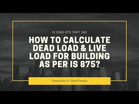 How to calculate dead load & live load for building as per is 875?