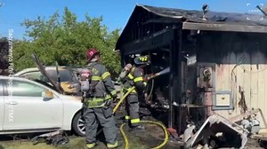 Fire Department Fight California House Fire Which Leaves Home Destroyed