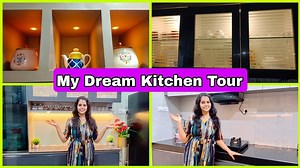 21K views · 36 reactions | माझ्या स्वप्नातील किचन  My Dream Kitchen Tour Indian Modular Kitchen Tour #kitchentour #kitche | Prajakta's Salon Story | Facebook