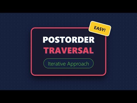 Iterative Postorder Traversal (Two Stack Method) - Coding Interview Tutorial