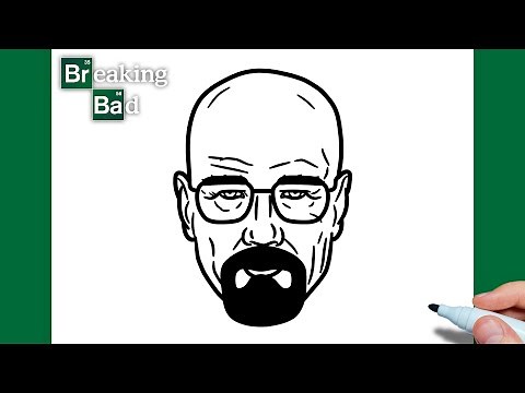 How to draw WALTER WHITE easy / drawing heisenberg step by step from Breaking Bad