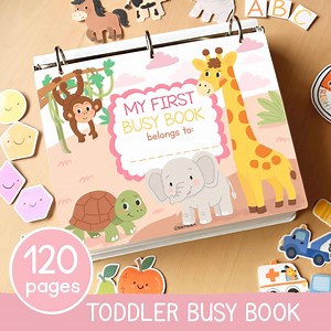 Toddler Learning Binder - Busy Book Printable Preschool Activities, Homeschool Kids Activity Book, Montessori Quiet Book - Etsy