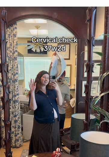 She’s moving along!! Wasn’t painful like TikTok scared me it would be, so definitely do it if you are curious! #cervicalcheck #37weekspregnant #pregnant #thirdtrimester #firsttimemom