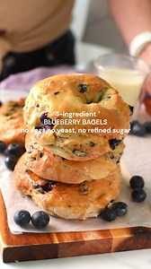 Blueberry Bagels 4 ingredients, and perfect for breakfast, recipe: https://www.theconsciousplantkitchen.com/blueberry-bagels/ | The Conscious Plant Kitchen