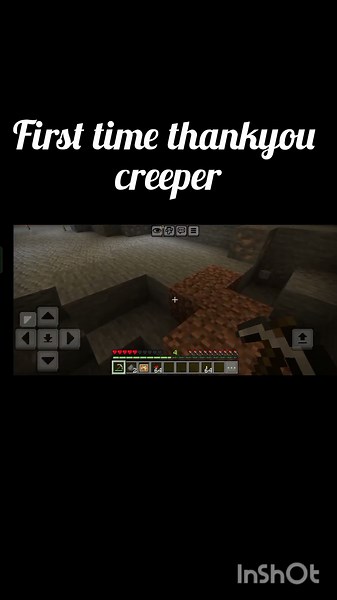 first time thank you creeper #minecraft #shorts