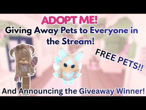 FREE PETS for EVERYONE! + Giveaway Winner Reveal! – Adopt Me LIVE #adoptme #free