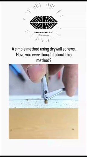 trendwarm on Instagram: "#onlyoriginals #theoriginals The video demonstrates a DIY hack for installing toggle bolts in drywall: fold the metal wings onto the screw, drill a matching hole, then use a power drill to spin and push the assembly through, allowing wings to expand behind the wall for secure holding. Posted January 30, 2026, by Indonesian user @ayu_DPalupi , it exploded in popularity with 138,000+ views and 500+ replies expressing surprise at the drill-spinning trick, simplifying a task