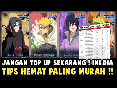 JANGAN TOP UP SEKARANG, TIPS HEMAT PALING MURAH DAPETIN SKIN NARUTO BEBAS PILIH !!