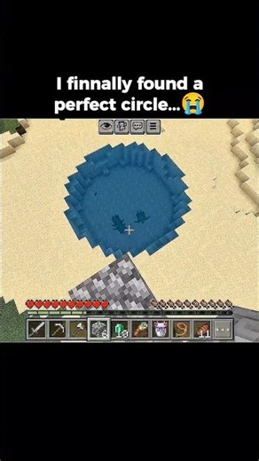 I finally found a perfect circle... 😭 #minecraft #gaming #minecraftparody #minecraftsurvival#shorts