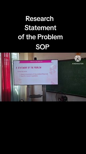 Research Statement of the Problem & SOP Explanation