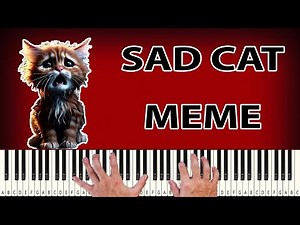 Sad Cat Meme Song (TikTok) - PIANO TUTORIAL