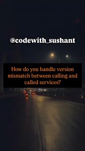 In a microservices architecture, version mismatch is handled by combining API design discipline, versioning strategies, and controlled rollout practices to ensure system stability. 1️⃣ Design Backward-Compatible APIs The first approach is to avoid breaking changes. Existing fields are never removed or modified. New fields are added in a backward-compatible manner, and optional attributes are preferred. This ensures older consumers continue working even after the provider is upgraded. 2️⃣ Use Exp