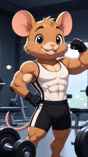 Tiny Mouse, Big Muscles! 🐭💪 Epic Gym Workout Transformation#MouseWorkout #GymMouse #CuteAnimals