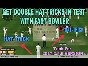 WCC2 Get double hat-tricks with fast bowlers in test, trick for 2017 version ( English subtitle )