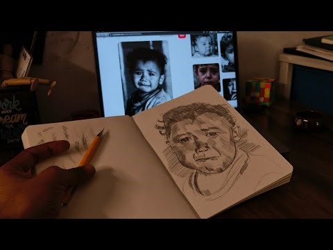 Live Free Hand Cry Baby Drawing | Emotional Pencil Sketch