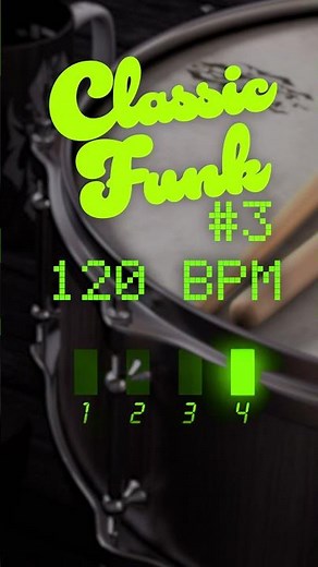 120 BPM Drum Loop - Classic Funk Drum Loop #3 🥁 4/4 | Drum Beat for Musicians, Teachers, Producers