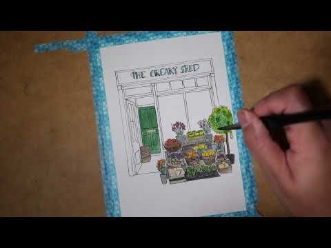 Painting a London Storefront in Watercolor | Full Start to Finish Process