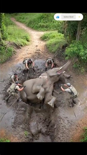 "Rescue Moment: The Elephant Saved by Rangers — A Video That Hit 100 Million Views!