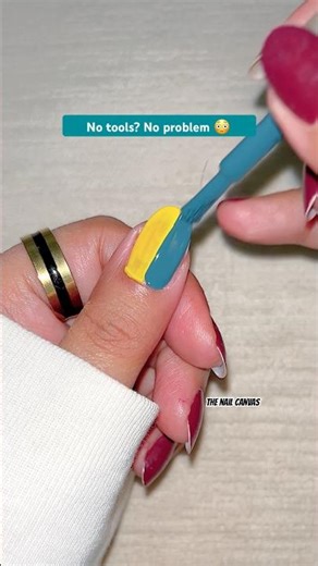 Nail Art Using Household Items 😳✨ #shorts #nailart