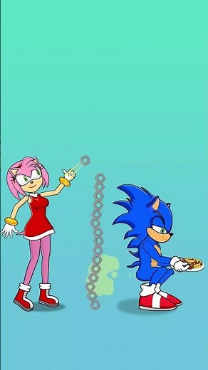 Sonic’s Funny Fart and Amy’s Singing Puzzle! 💃🦔💨💥 #shorts #sonic #amy #animation