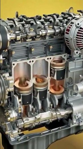 Mazda 2.5L Diesel Engine Cutaway: Internal Working Animation | Car Mechanic Basics