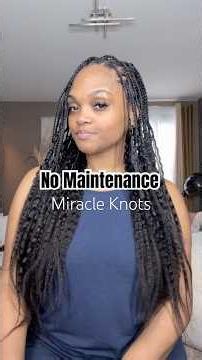 Low maintenance Miracle Knots • Kinky Straight 🙌🏽 #feathercrochet #luvmehair