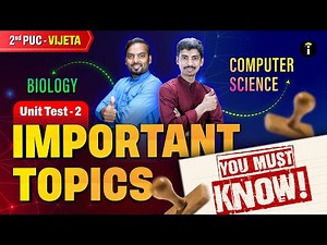 Most Important Concepts for PUC Biology & Computer Science | Score 35/35 with These Must-Know Topics