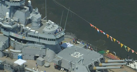 Legendary Battleship New Jersey makes grand return to Camden after extensive maintenance
