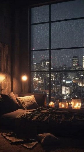 city lights evening view glass window mp4 #cozy #eveningvibes #citylights